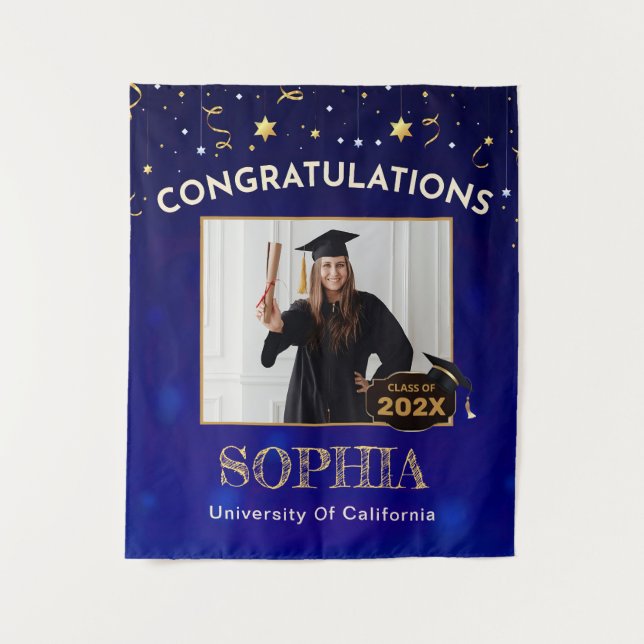 Dekor der benutzerdefinierten Graduationspartei 20 Wandteppich (Vorderseite)