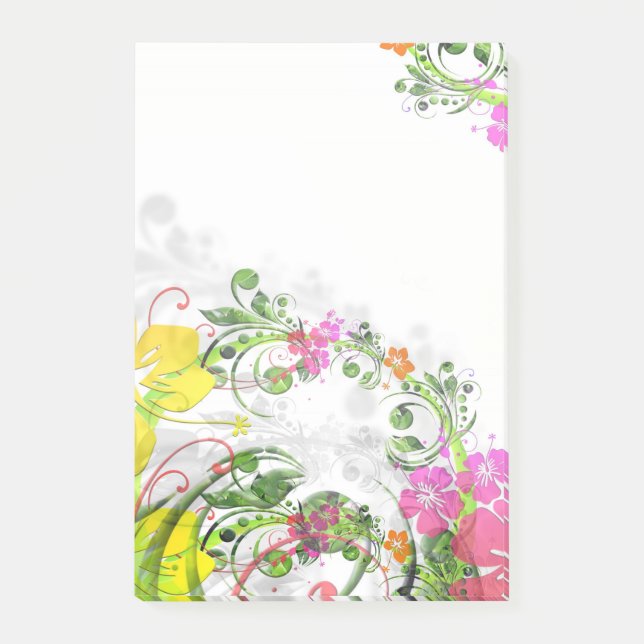 Dekor der Blume 37 Post-it Klebezettel (Vorderseite)