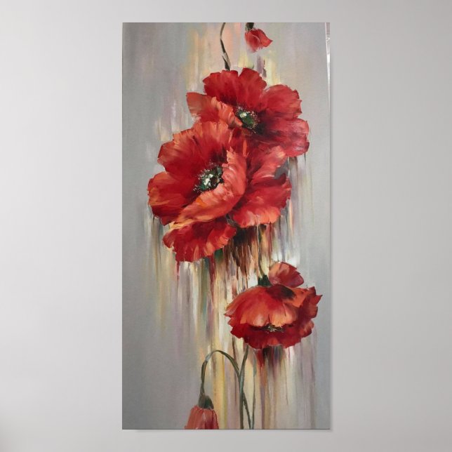 Dekor der Blumenwand Poster (Vorne)