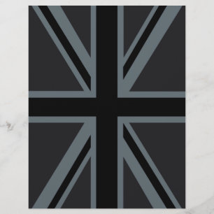 Dekor der britischen Flagge von Black Union Jack