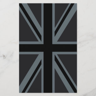Dekor der britischen Flagge von Black Union Jack Briefpapier