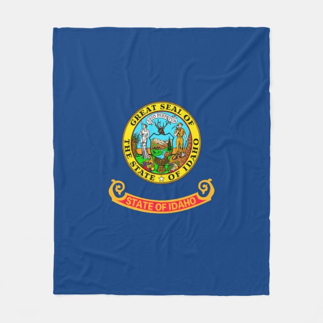 Dekor der Flaggen des Staates Idaho Fleecedecke (Vorderseite)
