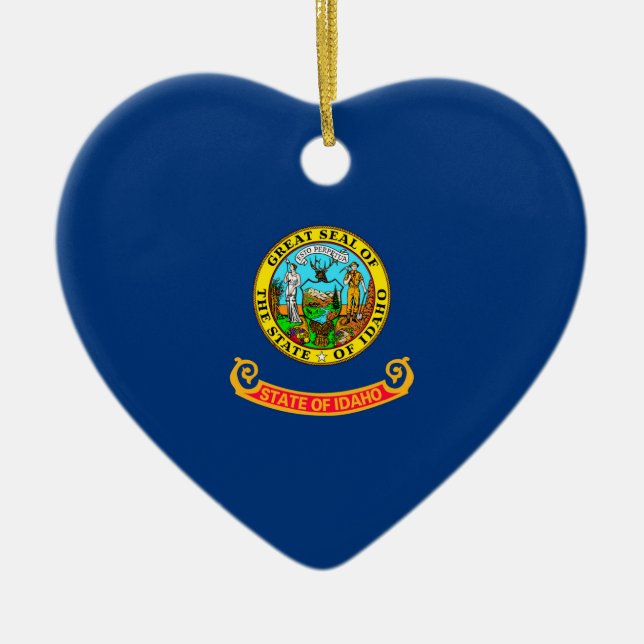 Dekor der Flaggen des Staates Idaho Keramikornament (Vorne)