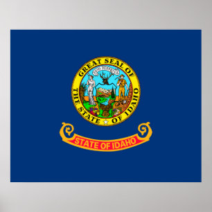Dekor der Flaggen des Staates Idaho Poster