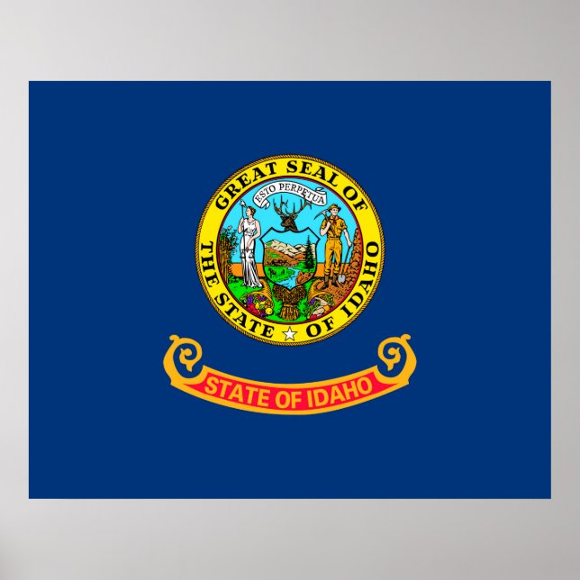 Dekor der Flaggen des Staates Idaho Poster (Vorne)