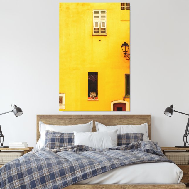Dekor der französischen Dorffotografie Leinwanddruck (Insitu (Schlafzimmer))