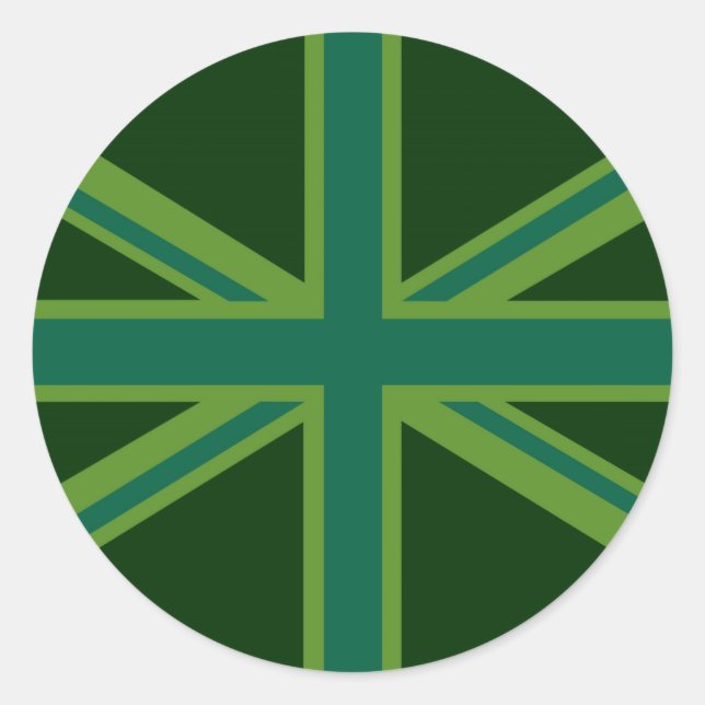 Dekor der grünen Flagge Runder Aufkleber (Vorderseite)