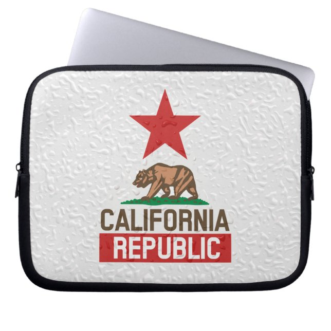 Dekor der Republik Nasskalifornien Laptopschutzhülle (Vorderseite)