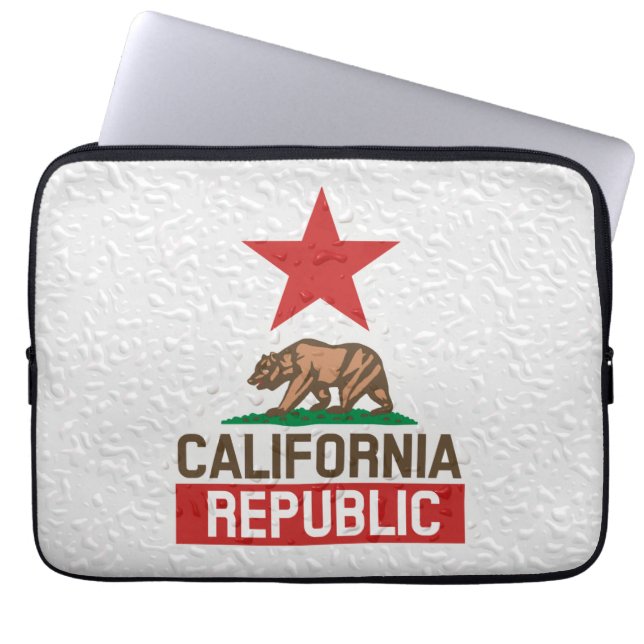 Dekor der Republik Nasskalifornien Laptopschutzhülle (Vorderseite)