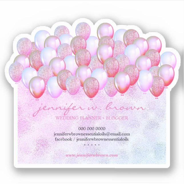 Dekor der Sparkle Balloons Aufkleber (Vorderseite)