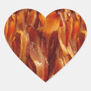 Dekor des Bacon Field Yummy-Musters Herz-Aufkleber