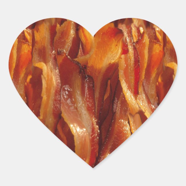 Dekor des Bacon Field Yummy-Musters Herz-Aufkleber (Vorderseite)