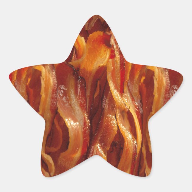 Dekor des Bacon Field Yummy-Musters Stern-Aufkleber (Vorderseite)