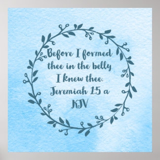 Dekor des christlichen Kinderzimmers - Jeremiah 1: Poster