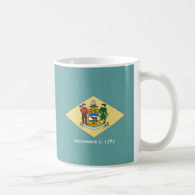 Dekor des Delaware-Zustandsflaggen Kaffeetasse (Rechts)