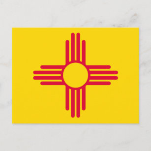 Dekor des Flaggendesigns des Staates New Mexiko Postkarte