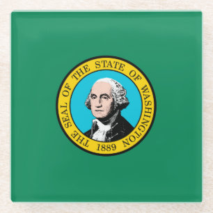 Dekor des Washington State Flag Design Glasuntersetzer