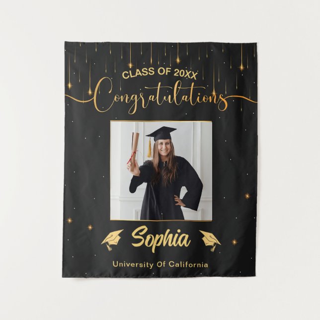 Dekor für benutzerdefinierte Graduationspartei 202 Wandteppich (Vorderseite)