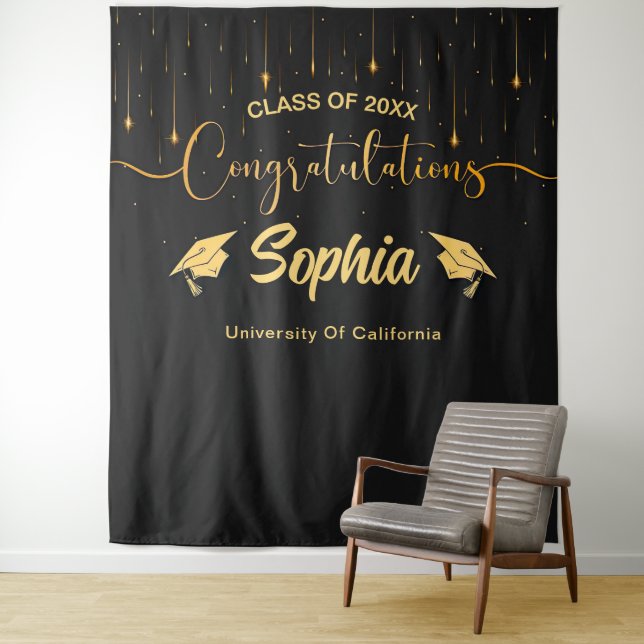 Dekor für benutzerdefinierte Graduationspartei 202 Wandteppich (Beispiel)
