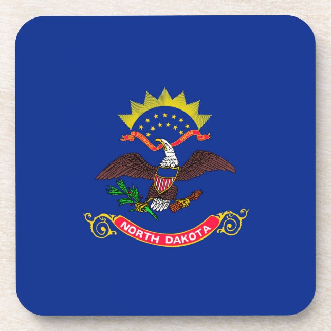 Dekor für das Design der Flagge des Staates North  Getränkeuntersetzer (Vorderseite)