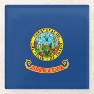 Dekor für das Design der Flaggen von Idaho Glasuntersetzer