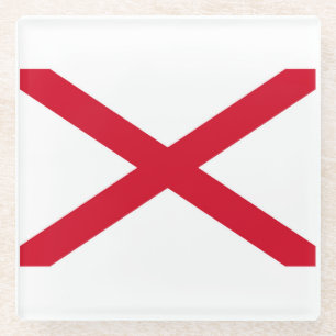 Dekor für das Design von Flaggen des Alabama-Zusta Glasuntersetzer