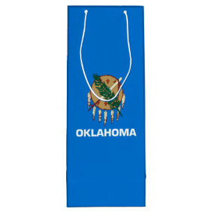 Dekor für das Flaggendesign des Staates Oklahoma Geschenktüte Für Weinflaschen