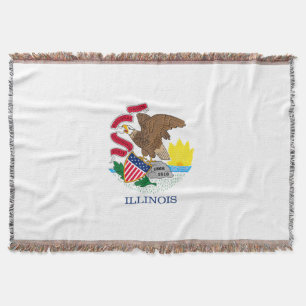 Dekor für die Flaggen des Illinois-Staates Decke