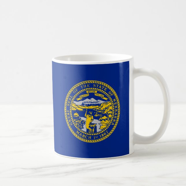Dekor für die Flaggen des Nebraska-Staates Kaffeetasse (Rechts)