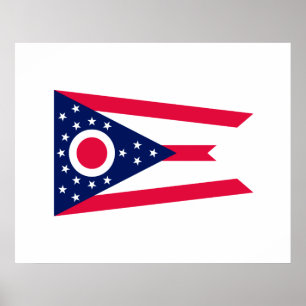 Dekor für die Flaggen des Ohio-Zustands Poster