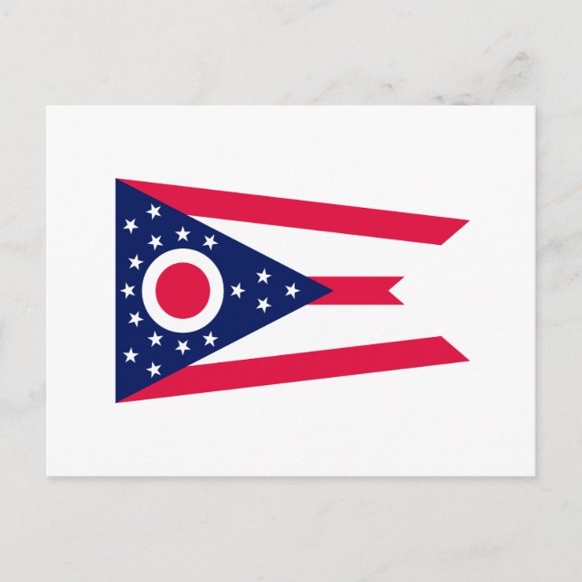 Dekor für die Flaggen des Ohio-Zustands Postkarte (Vorderseite)