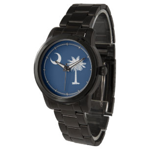 Dekor für die Flaggen des South Carolina-Staates Armbanduhr