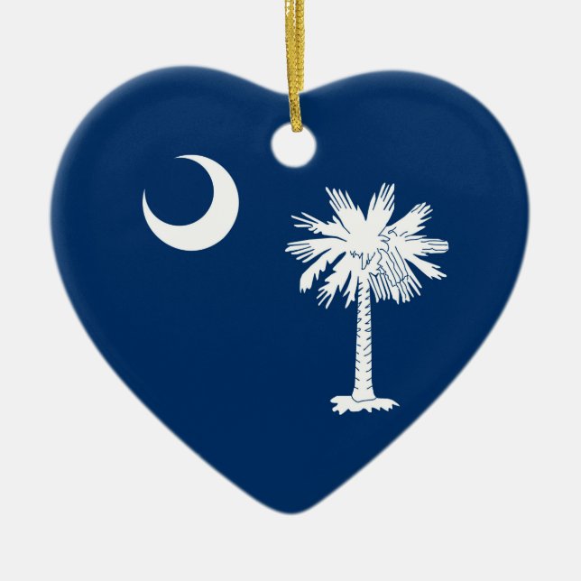 Dekor für die Flaggen des South Carolina-Staates Keramikornament (Vorne)