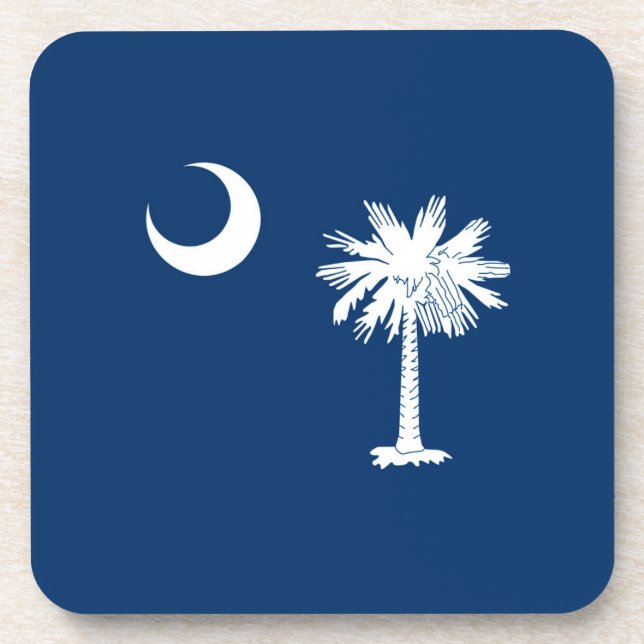 Dekor für die Flaggen des South Carolina-Staates Untersetzer (Vorderseite)