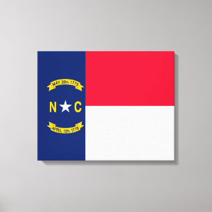 Dekor für die Flaggen des Staates North Carolina Leinwanddruck