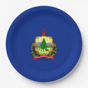 Dekor für die Flaggen des Vermont-Zustands Pappteller