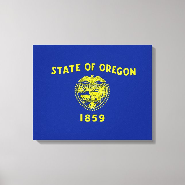 Dekor für die Gestaltung der Staatsflagge in Orego Leinwanddruck (Vorderseite)