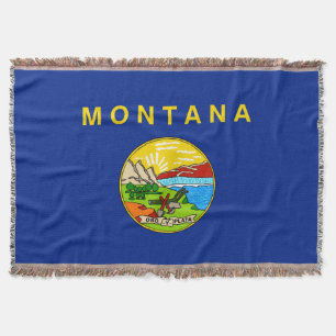 Dekor für die Staatsflagge von Montana Decke