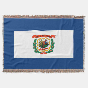 Dekor für die Staatsflagge West Virginia Decke