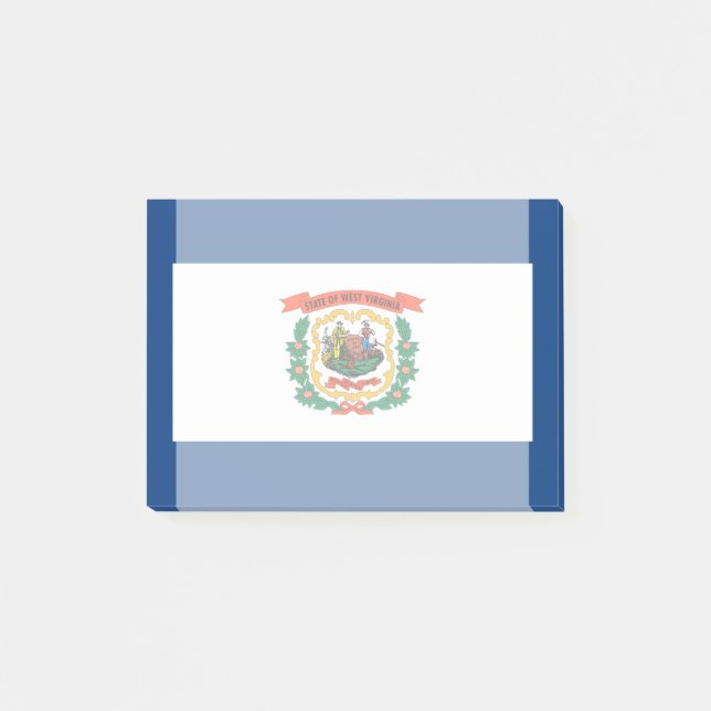 Dekor für die Staatsflagge West Virginia Post-it Klebezettel (Vorderseite)