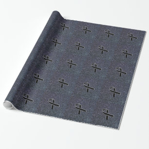 Dekor mit Akzent für das Schwarze Band Geschenkpapier