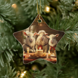 Dekoration aus niedlichen Ziegen, Geschenke für Zi