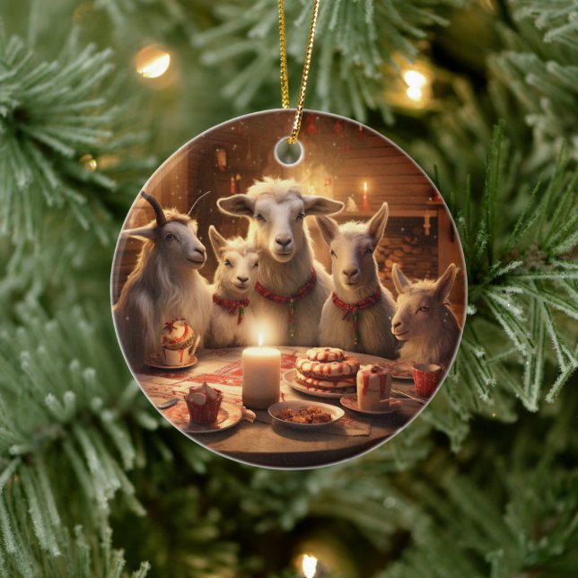Dekoration aus niedlichen Ziegen, Geschenke für Zi (Baum)