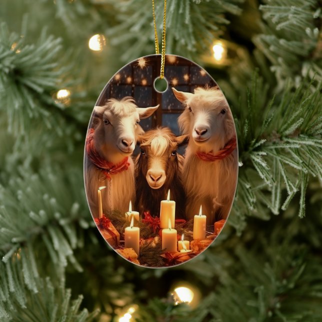 Dekoration aus niedlichen Ziegen, Geschenke für Zi (Baum)