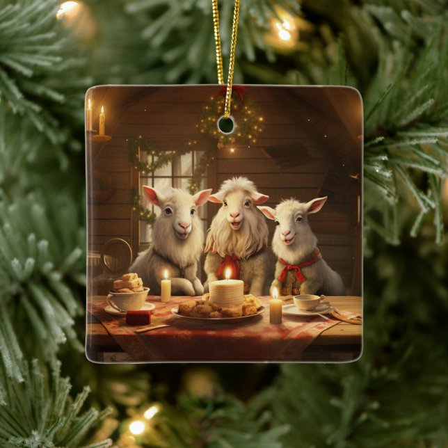 Dekoration aus niedlichen Ziegen, Geschenke für Zi (Baum)