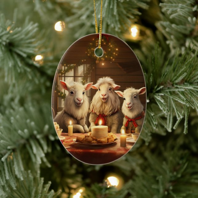 Dekoration aus niedlichen Ziegen, Geschenke für Zi (Baum)