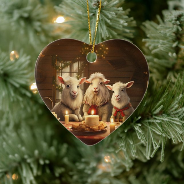Dekoration aus niedlichen Ziegen, Geschenke für Zi (Baum)