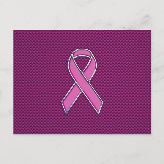 Dekoration aus rosa, rosafarbenen Kohlenstoff-Fase Postkarte (Vorderseite)