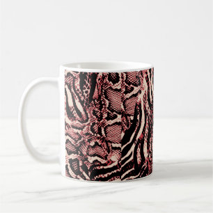 Dekoration aus Schlangenmuster Kaffeetasse