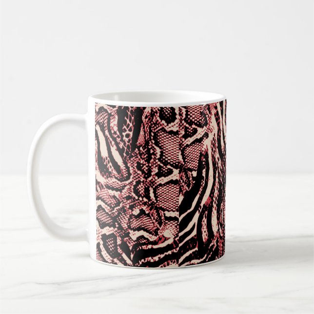 Dekoration aus Schlangenmuster Kaffeetasse (Links)